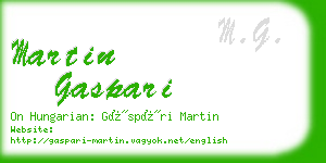 martin gaspari business card